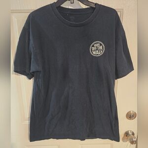 Vans Off The Wall Logo Tee Black Size Large